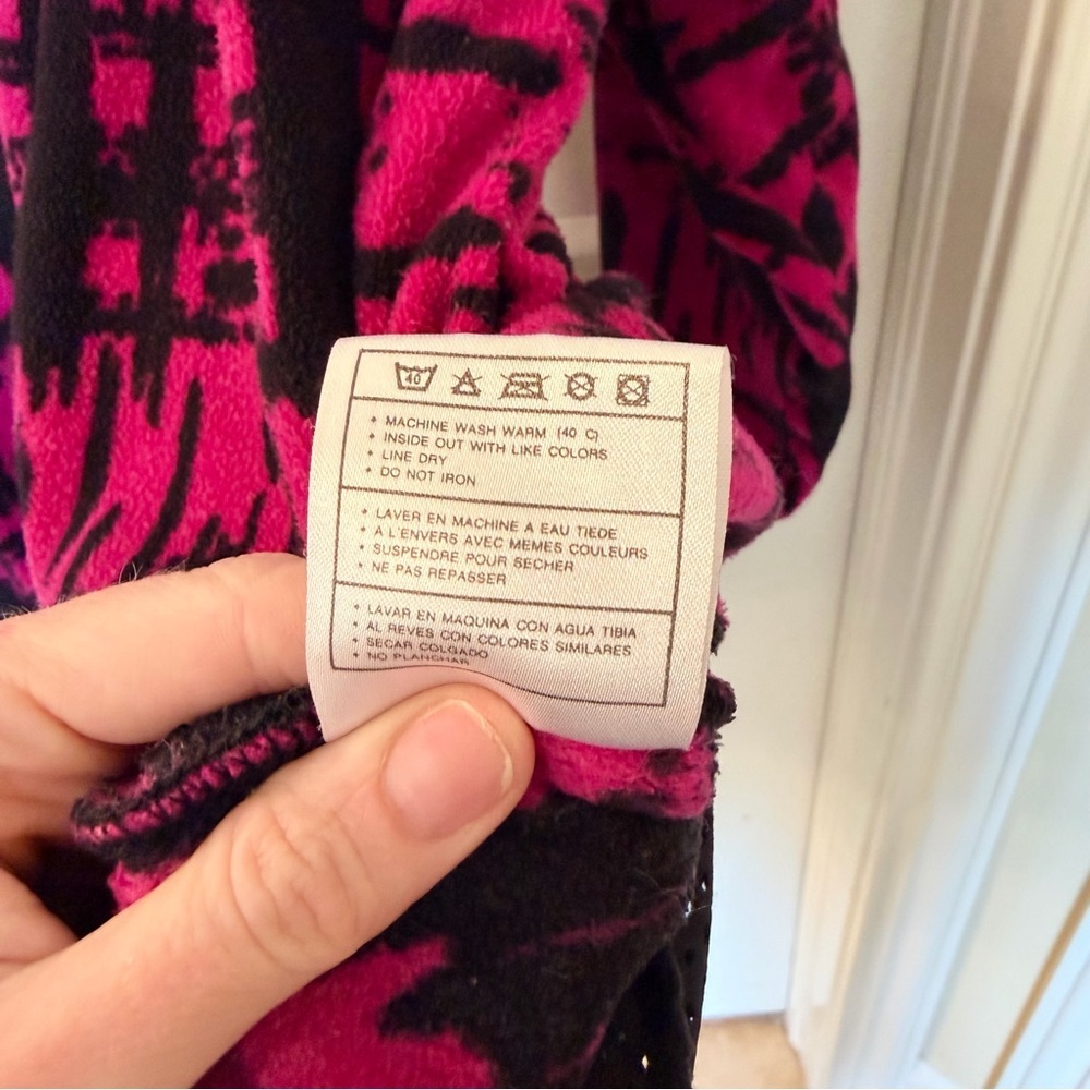 Vintage Nike ACG Pink and Black Fleece Half Zip Patterned Pullover - Picture 5 of 6